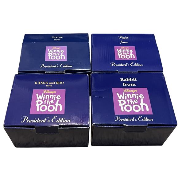 Vintage Winnie the Pooh President's Edition Ornaments Eeyore Rabbit Piglet Kanga - Picture 7 of 7